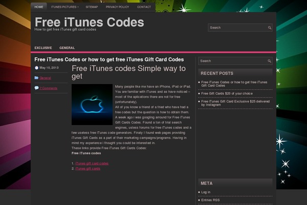 free-itunes-codes.org site used Eudora