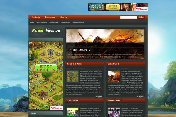 eGamer theme site design template sample