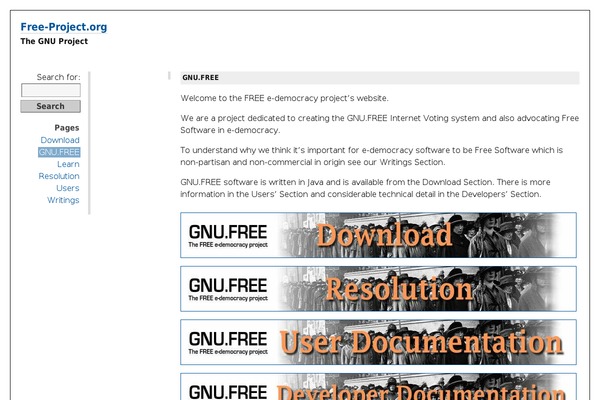 free-project.org site used plaintxtBlog