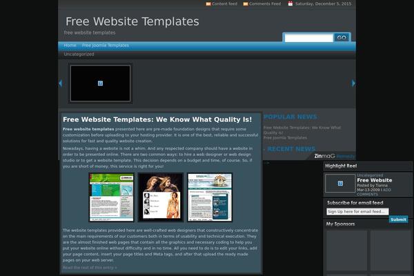 free-website-templates.com site used Zinmag Remedy