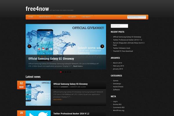 GamePress theme site design template sample
