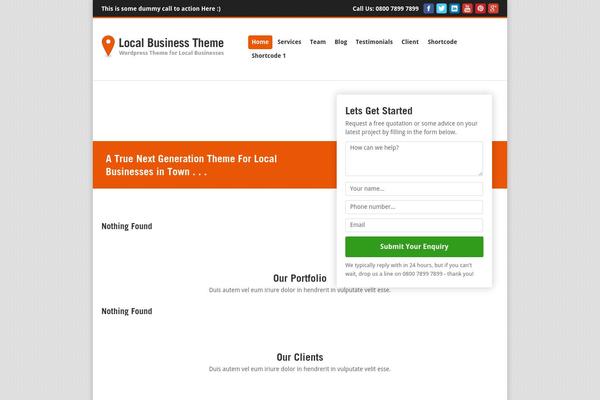 Local Business theme site design template sample