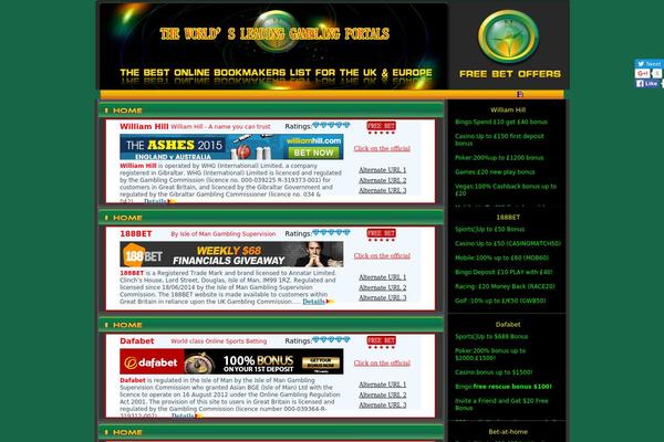 Freebets theme site design template sample