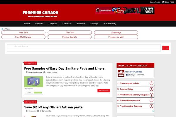freebiescanada.ca site used Ribbon