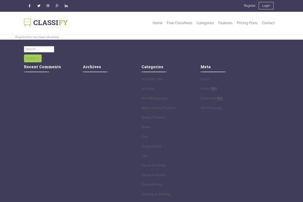 freecityclassifieds.com site used Classify
