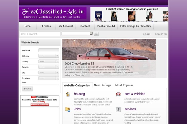 Classifiedstheme theme site design template sample