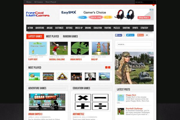 Gameleon theme site design template sample