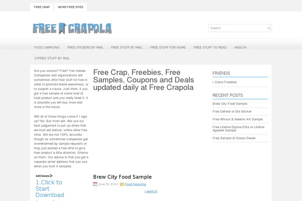 freecrapola.com site used Newsmagazine