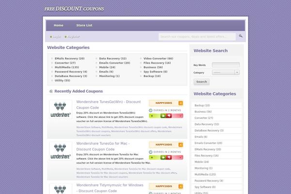 Couponpress theme site design template sample