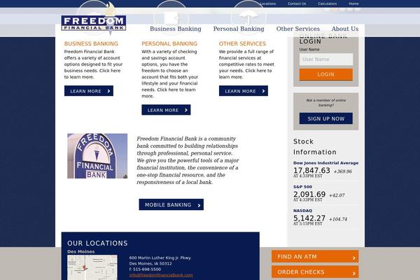Freedom theme site design template sample