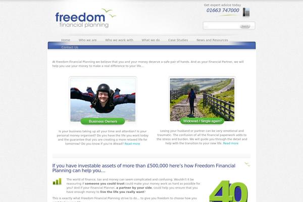 Freedom theme site design template sample
