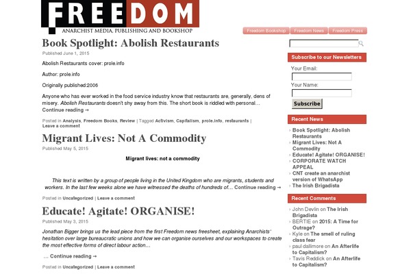 Freedom theme site design template sample