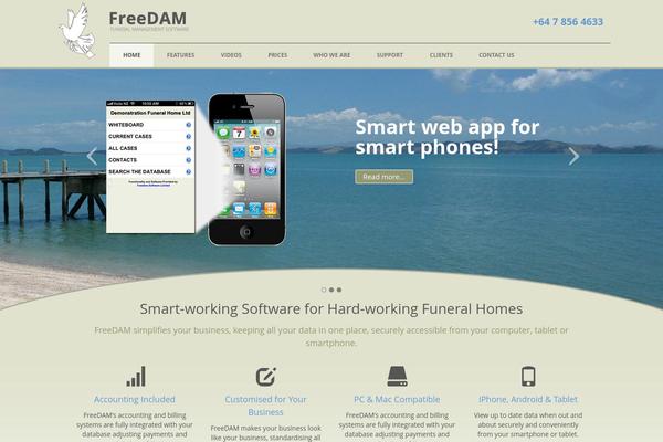 Freedom theme site design template sample