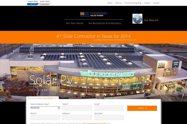 Freedom theme site design template sample