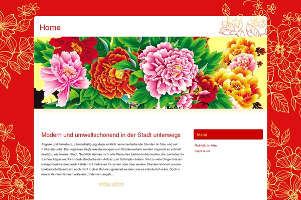 China Red theme site design template sample