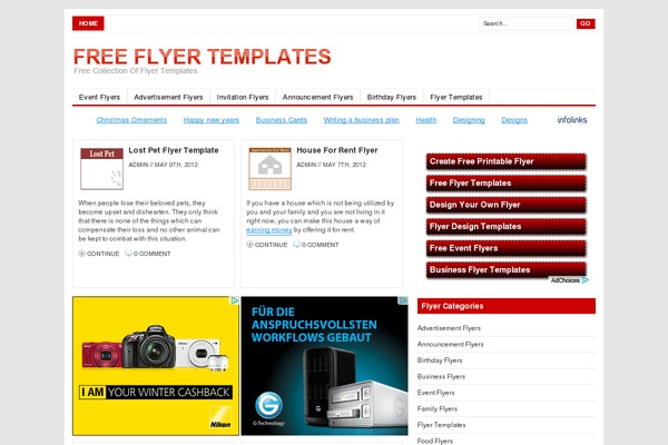 Channel theme site design template sample