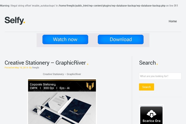 Selfy theme site design template sample