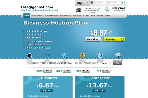 freegigahost.com site used Simply-elegant