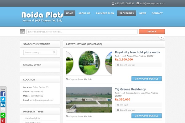 Freehold theme site design template sample