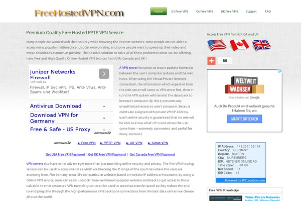 freehostedvpn.com site used Cross Apple