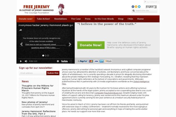freejeremy.net site used Snowden