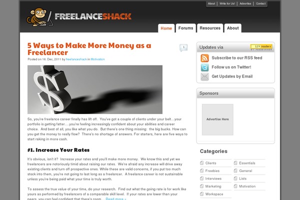 shack theme websites examples