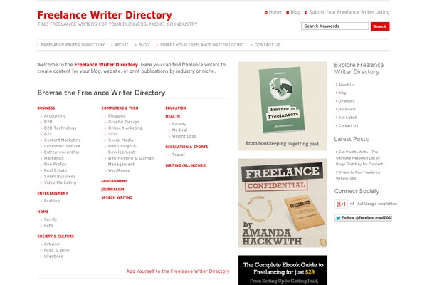 Article Directory theme site design template sample