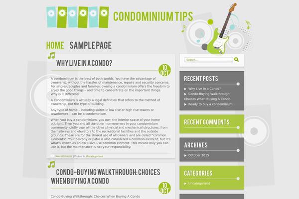 Music theme site design template sample