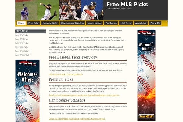 freemlbpicks.org site used Prosumer.1.9.1
