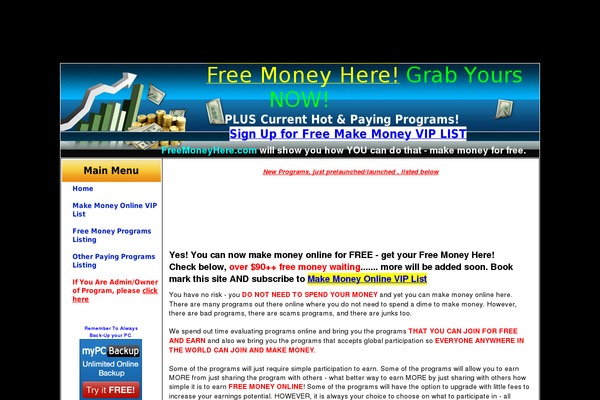 freemoneyhere.com site used Bitbillions