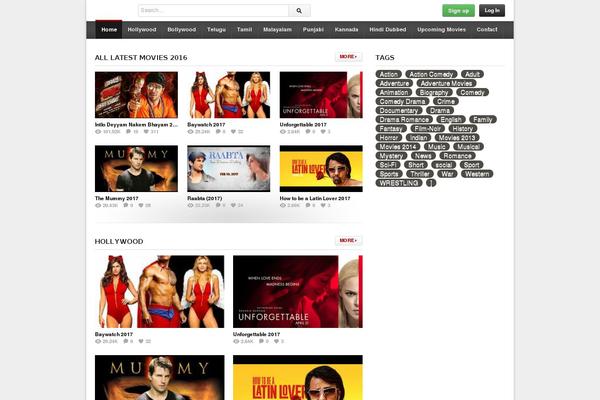 deTube theme site design template sample