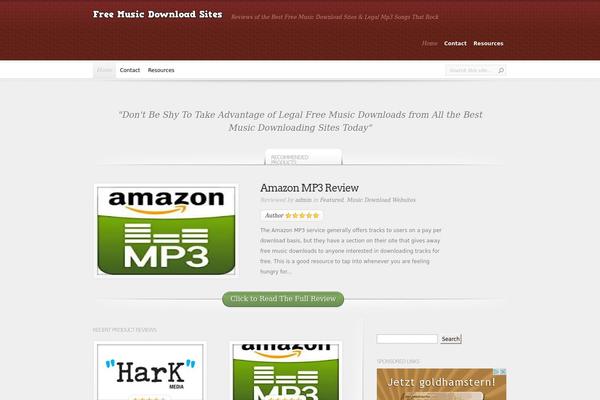 InReview theme site design template sample