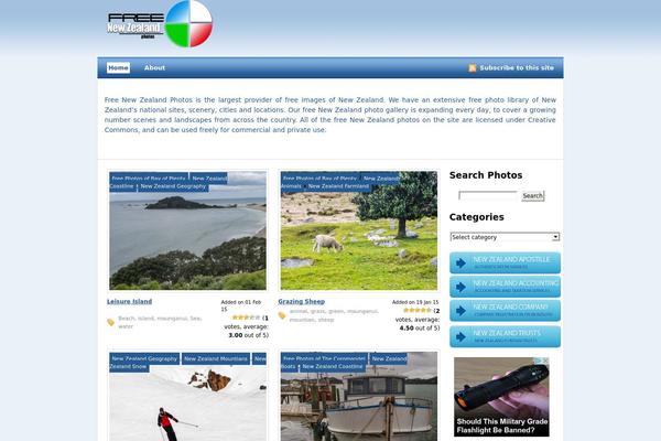 Snapshot theme site design template sample