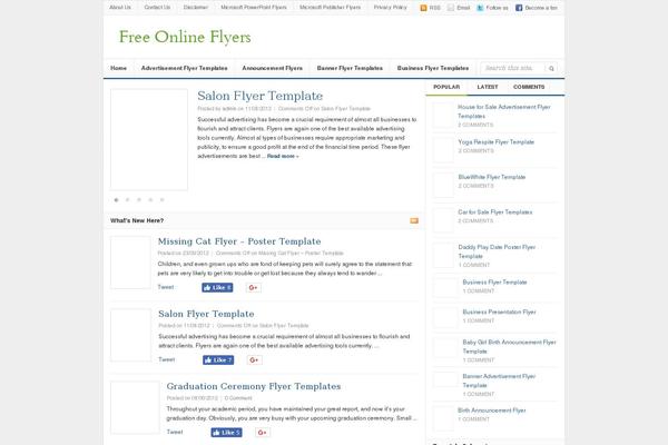 Daily theme site design template sample
