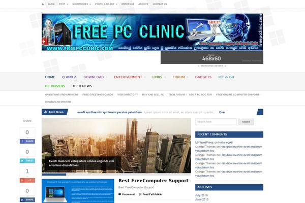 News Portal theme site design template sample