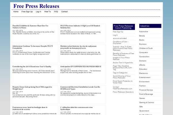 freepressreleases.com site used Ereleases-v2