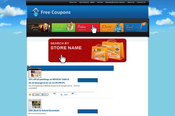 Couponpress theme site design template sample