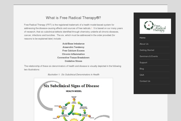 freeradicaltherapy.com site used Gdbizcard