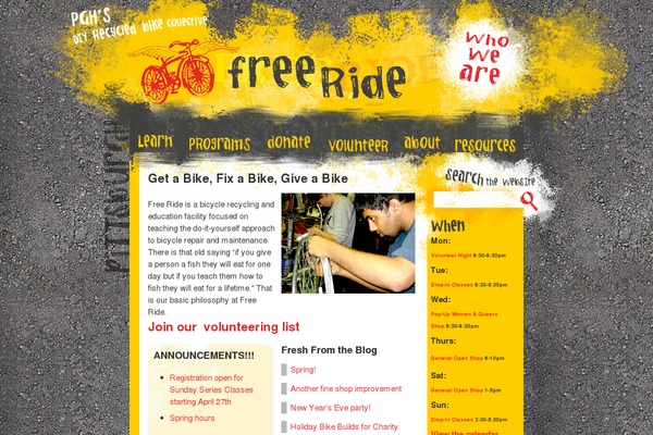 freeridepgh.org site used Monochrome-pro