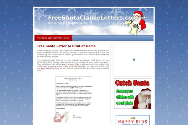 freesantaclauseletters.com site used Holidaythemesnow