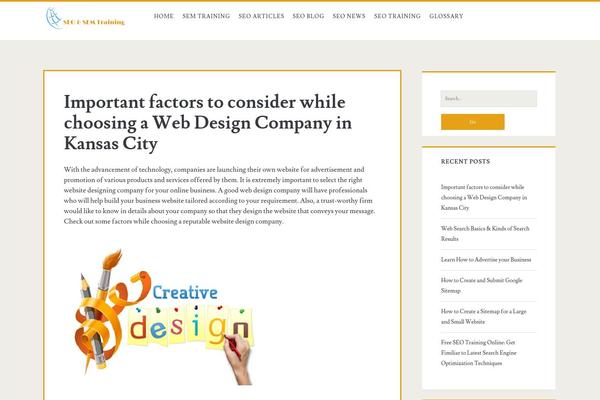 Ignite theme site design template sample