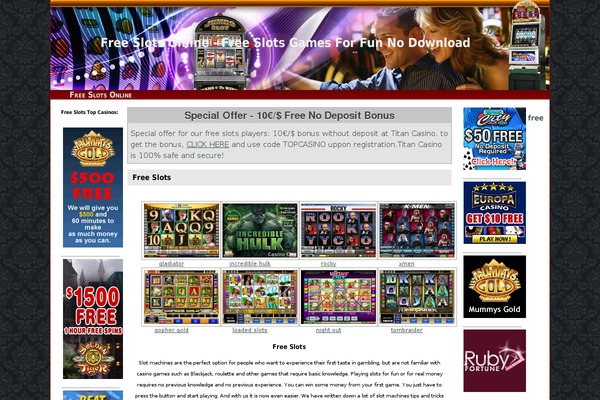 freeslotsonline.me.uk site used Darkpoker