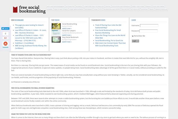 freesocialbookmarking.biz site used Revista