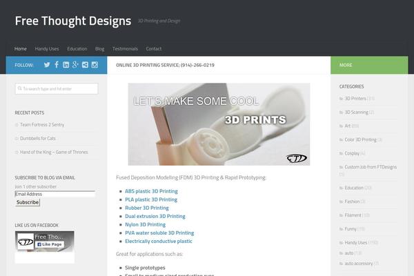 Hueman theme site design template sample