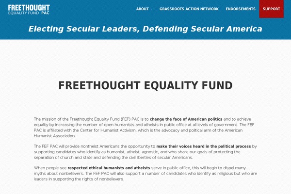 freethoughtequality.org site used Fefpac