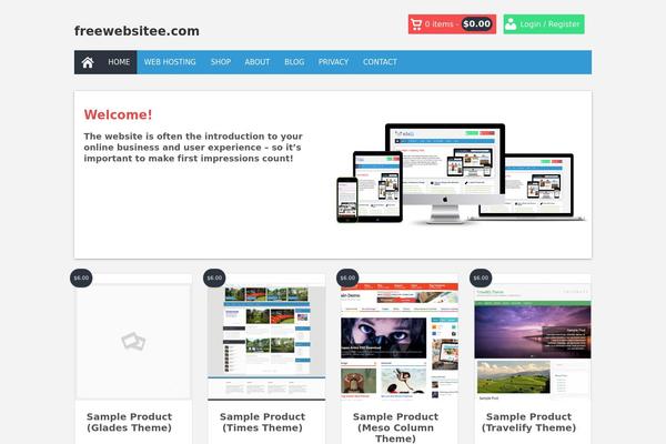freewebsitee.com site used eSell