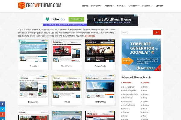 Tg theme site design template sample