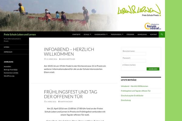 Twenty Fourteen theme site design template sample