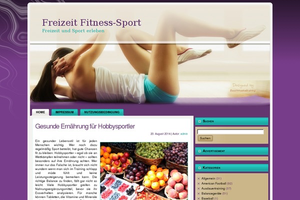 Fitness theme site design template sample