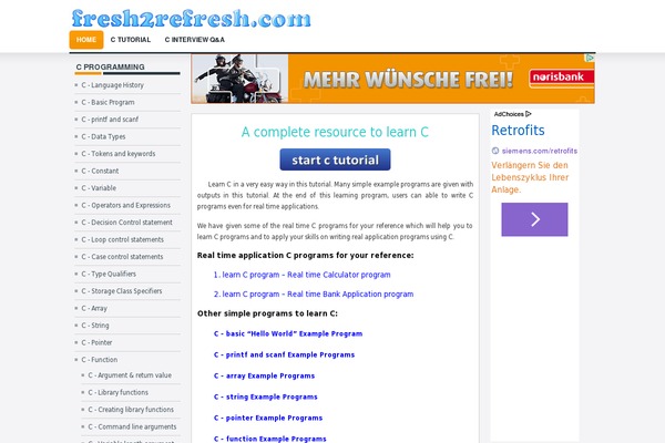 Site using Simple Sidebar Navigation plugin